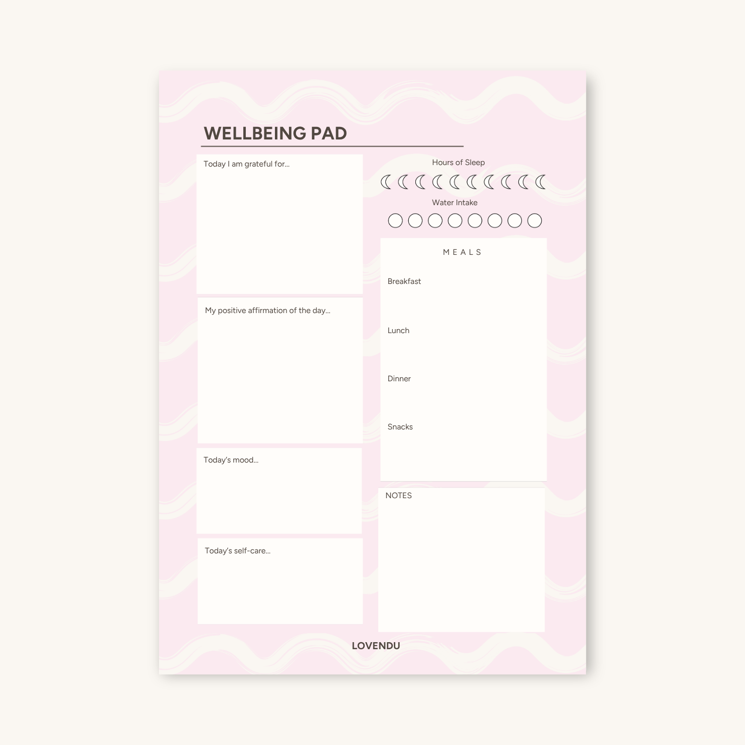 Wellbeing Pad