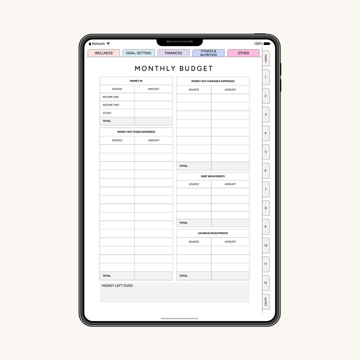 Digital Yearly Life Planner
