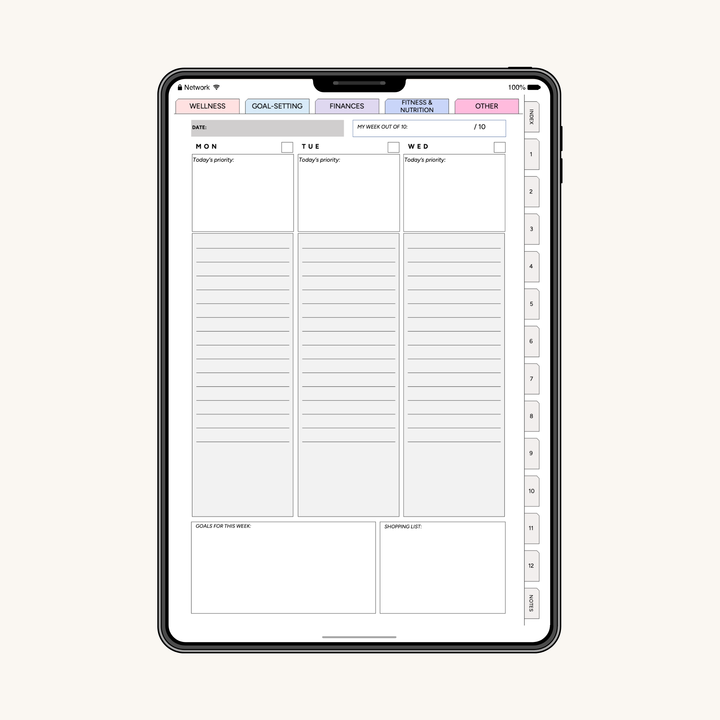 Digital Yearly Life Planner