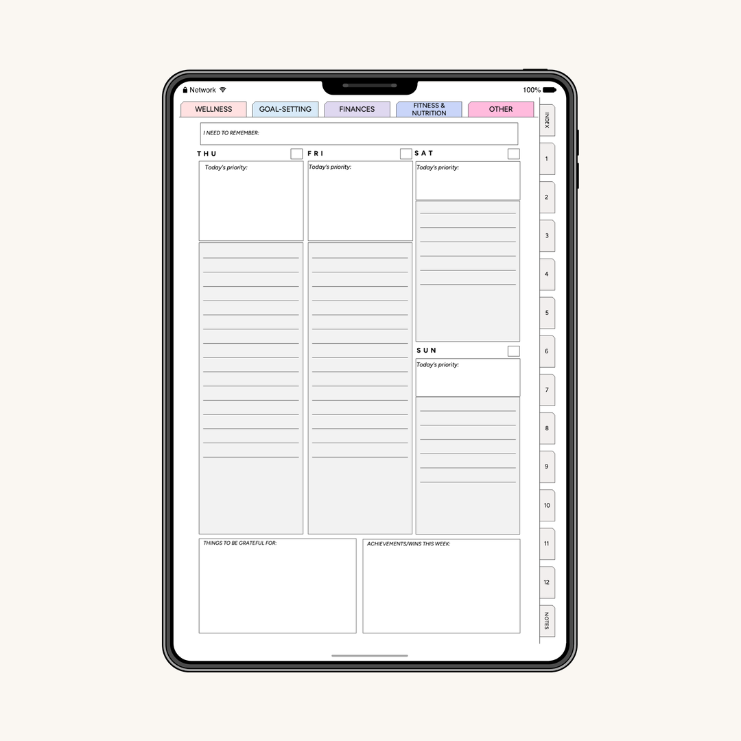 Digital Yearly Life Planner