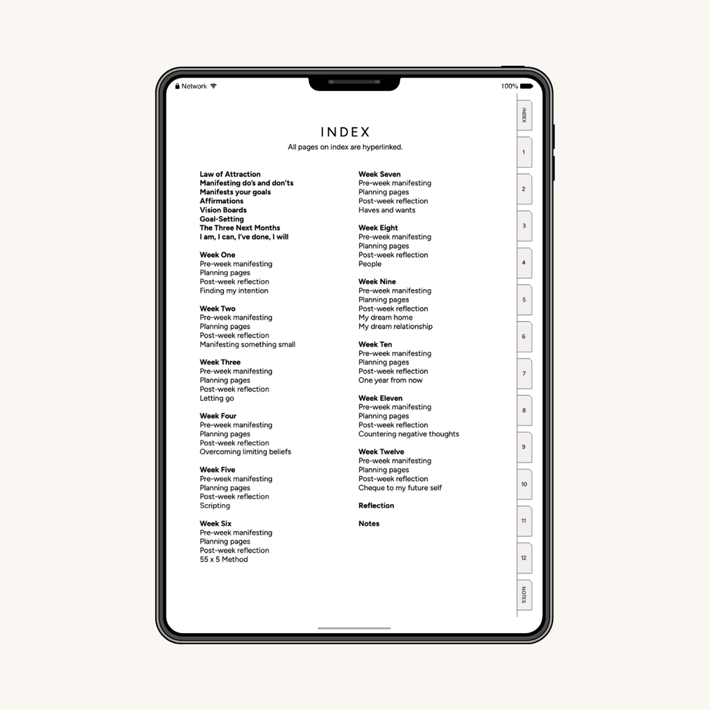 Digital Manifestation Planner