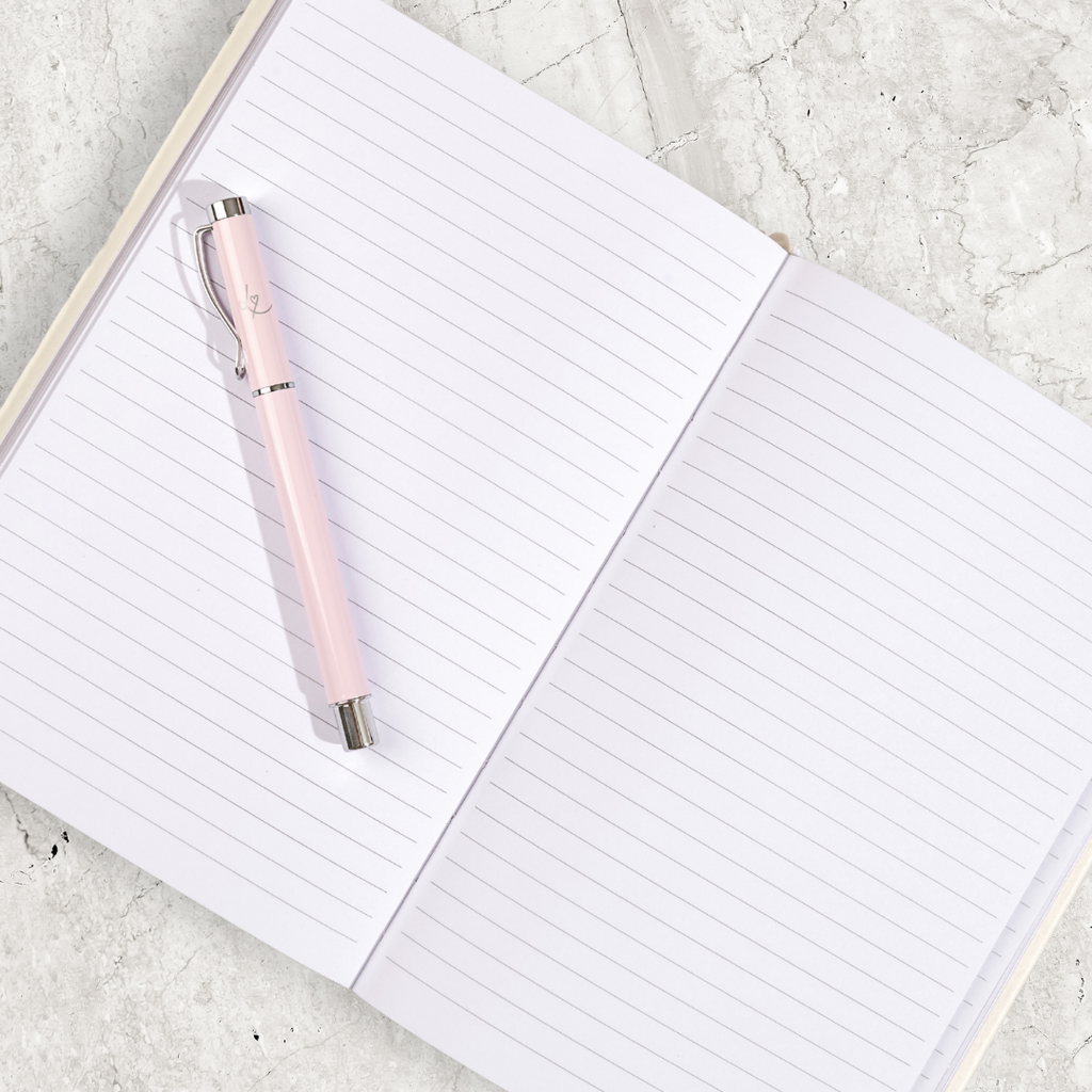 Blue Hardback Notebook: 'Progress Over Perfection'